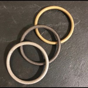 Lia Sophia Kiam collection 3 tone bangle set